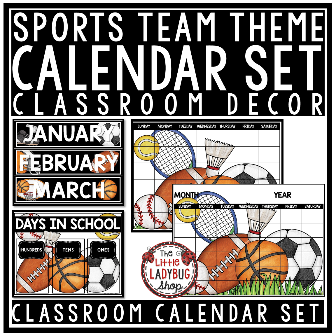 Varsity Team Sports Theme Classroom Décor Bundle All Star