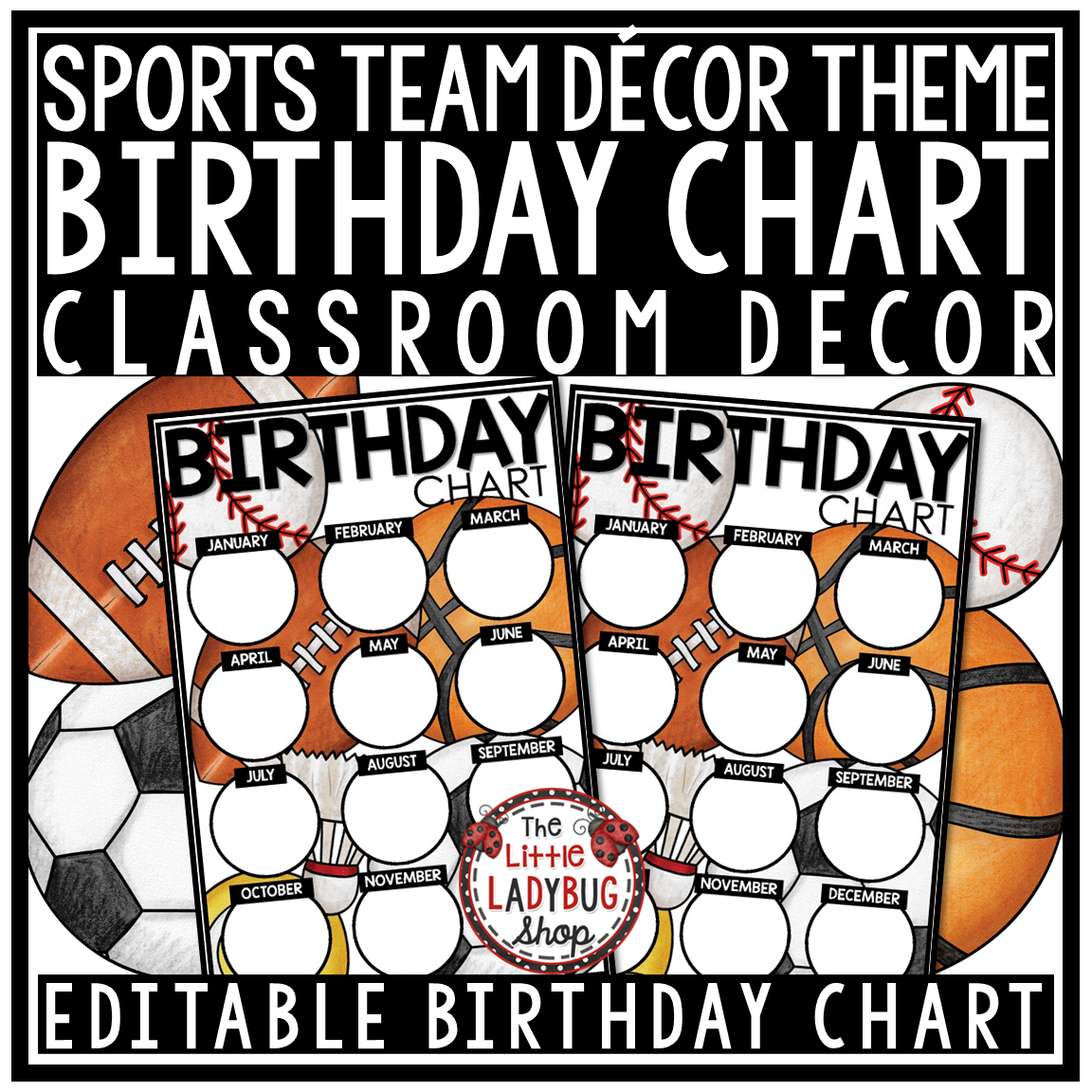 Varsity Team Sports Theme Classroom Décor Bundle All Star