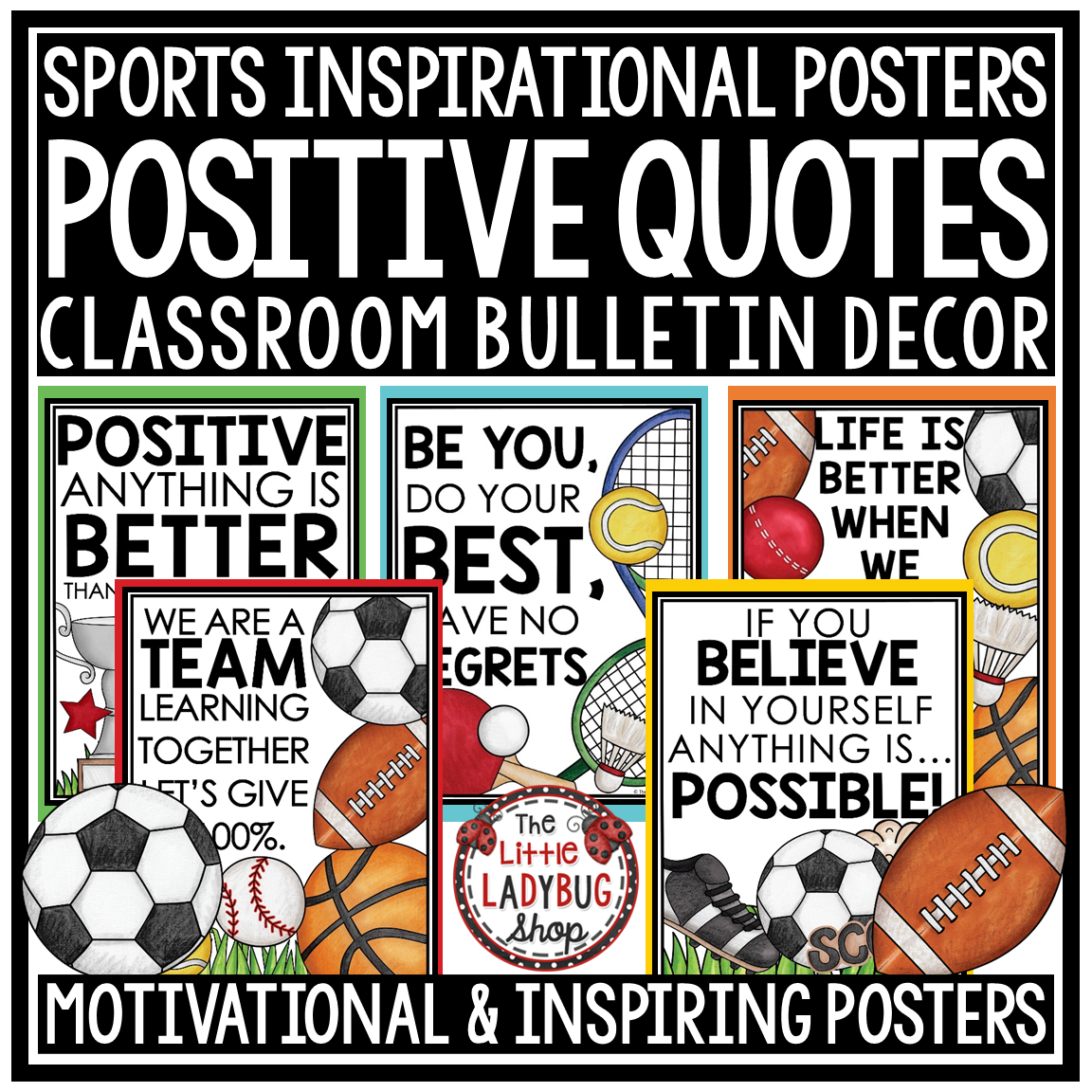 Varsity Team Sports Theme Classroom Décor Bundle All Star