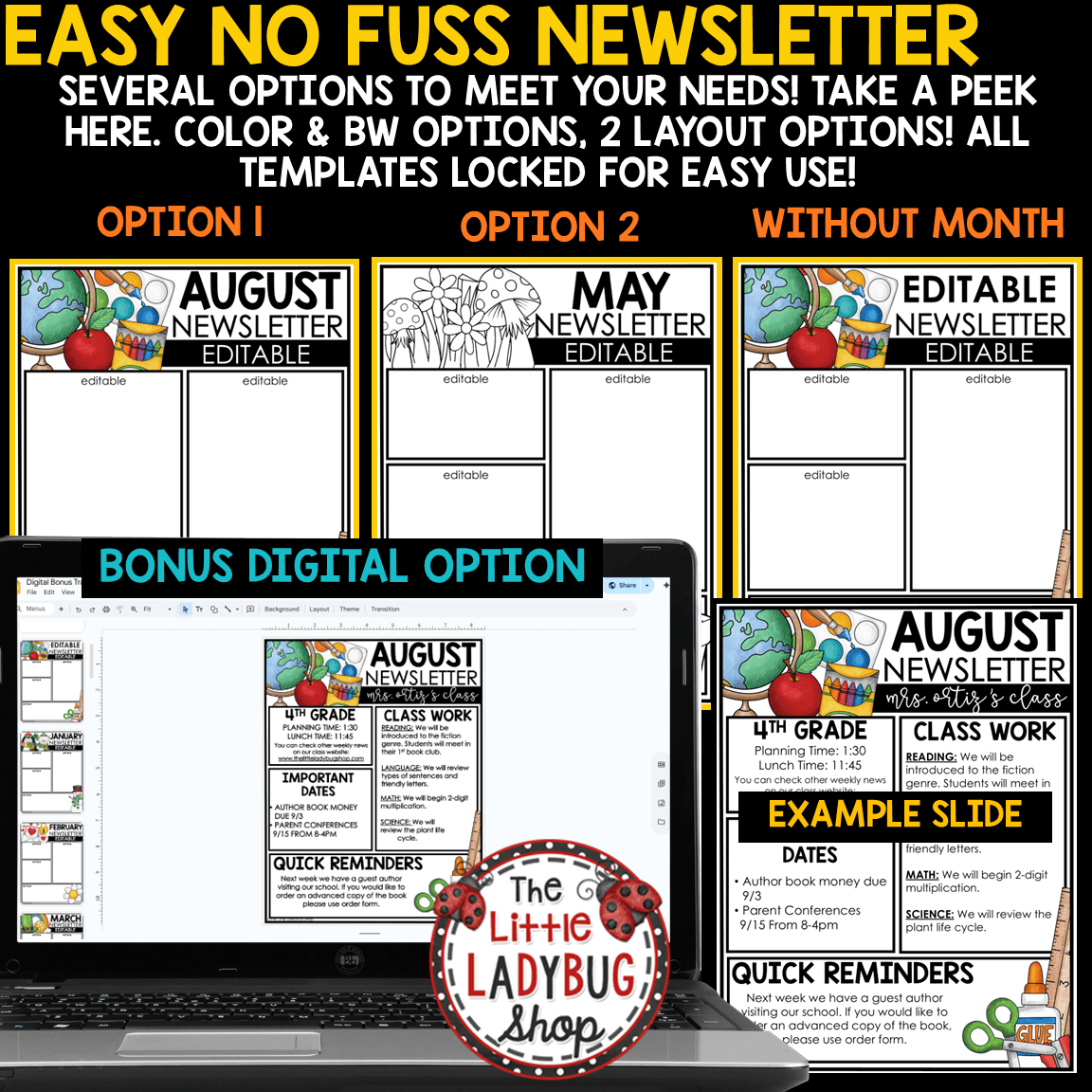 Monthly Weekly Editable Classroom Newsletter Templates Communication