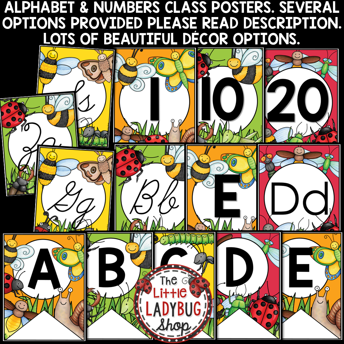 Garden Bugs Insects Bees Theme Classroom Décor Bundle Butterflies - Image 5