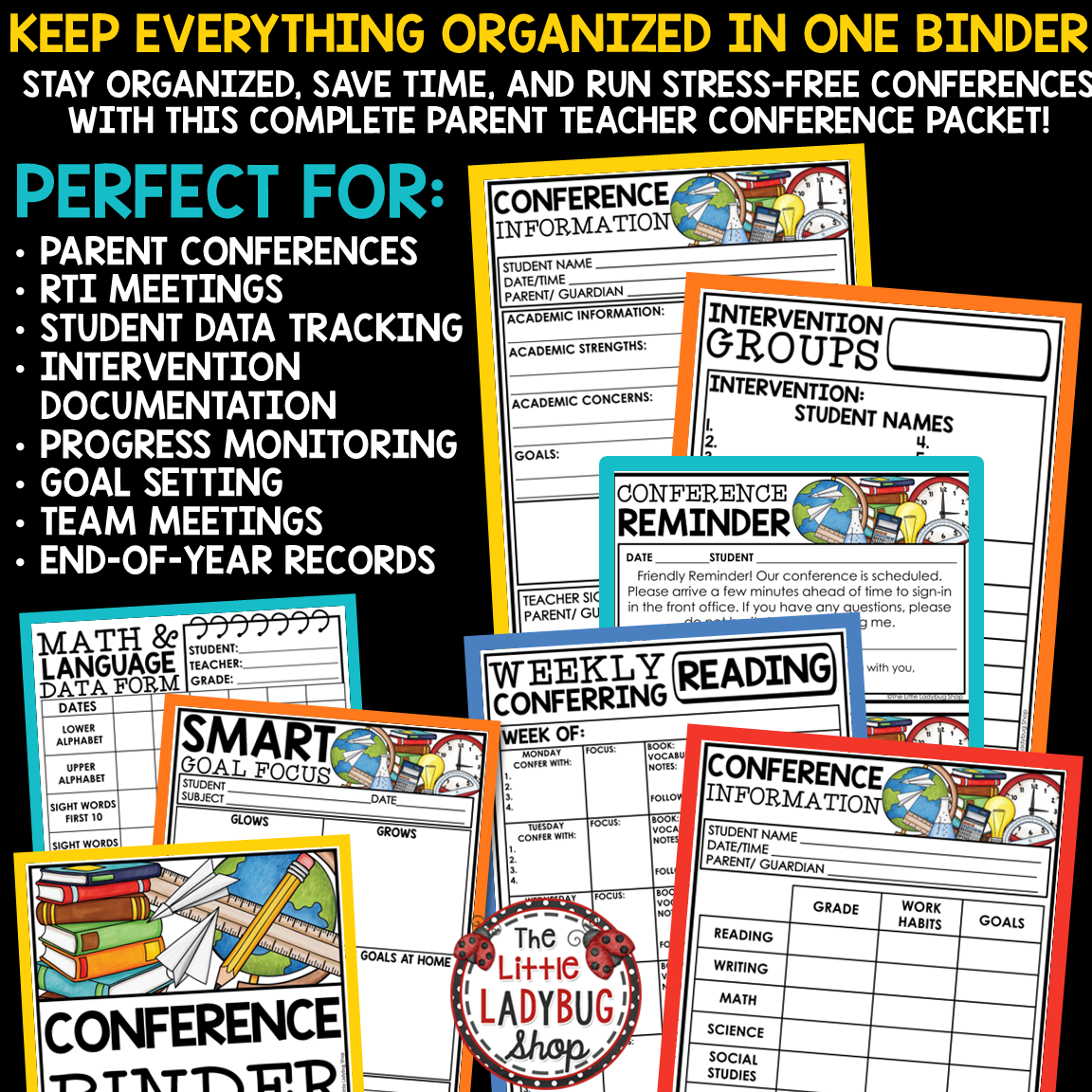Editable Parent Teacher Conference Forms Student Led Templates - Image 4