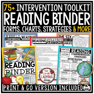 Reading Intervention Activities Binder Phonics Small Group Lesson Plan