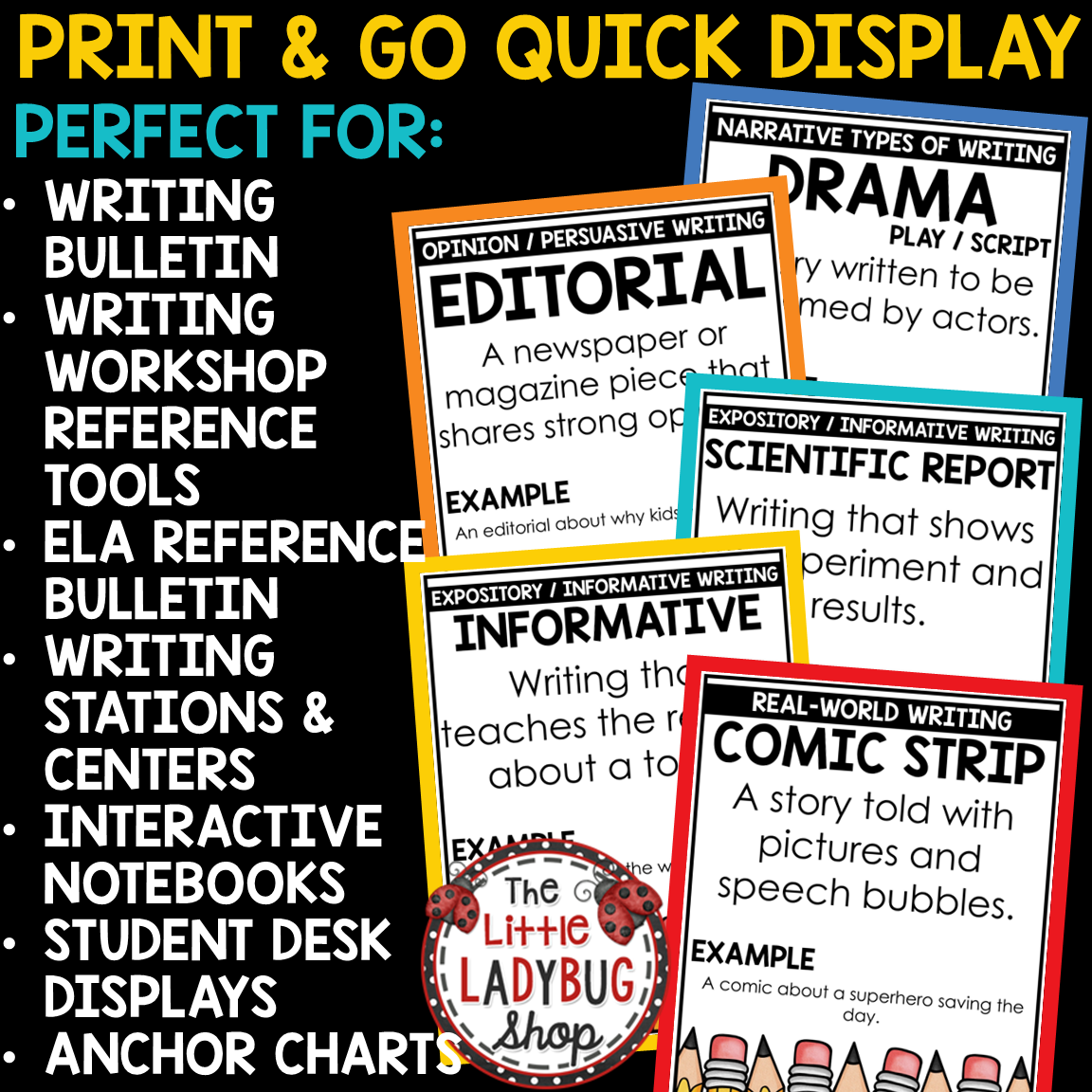 Literacy Reading Genres Posters Classroom Library Book Labels - Image 13