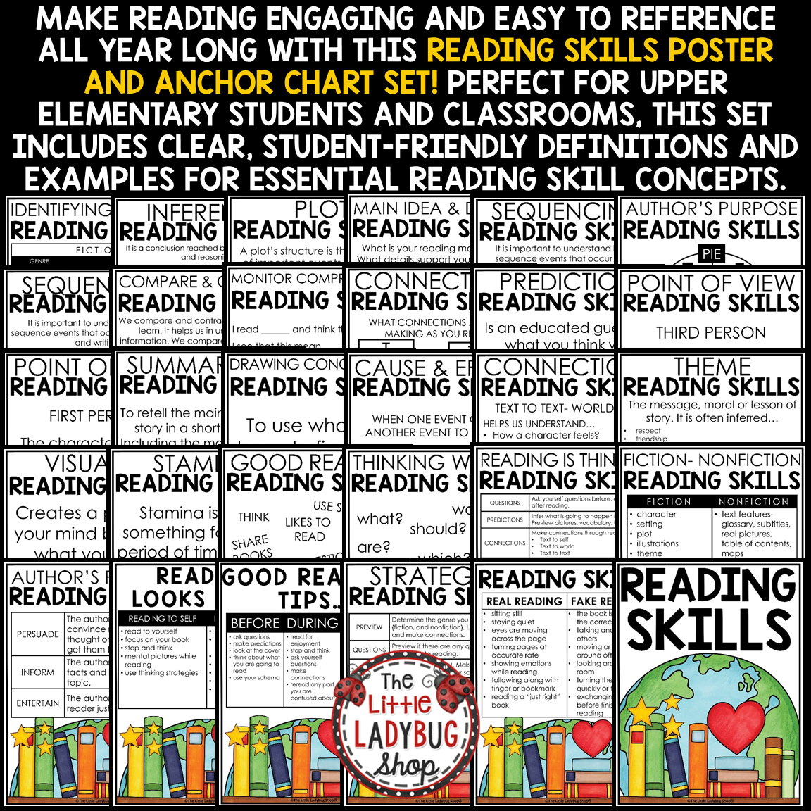 Literacy Reading Genres Posters Classroom Library Book Labels - Image 15
