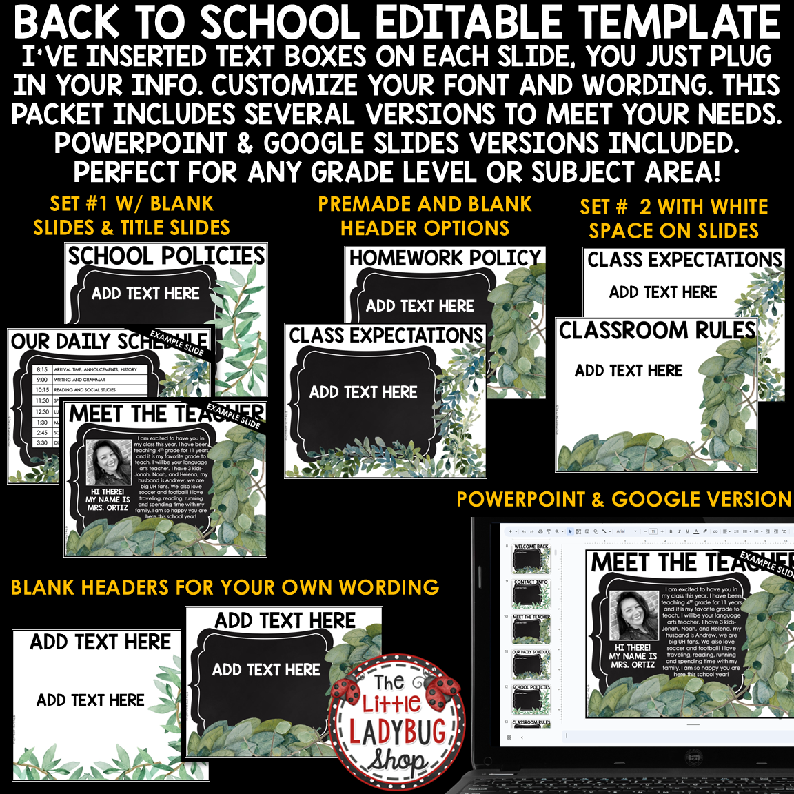 Botanical Modern Farmhouse Classroom Décor Theme Eucalyptus Plants - Image 18