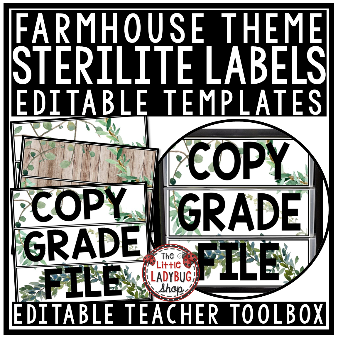 Botanical Modern Farmhouse Classroom Décor Theme Eucalyptus Plants - Image 27