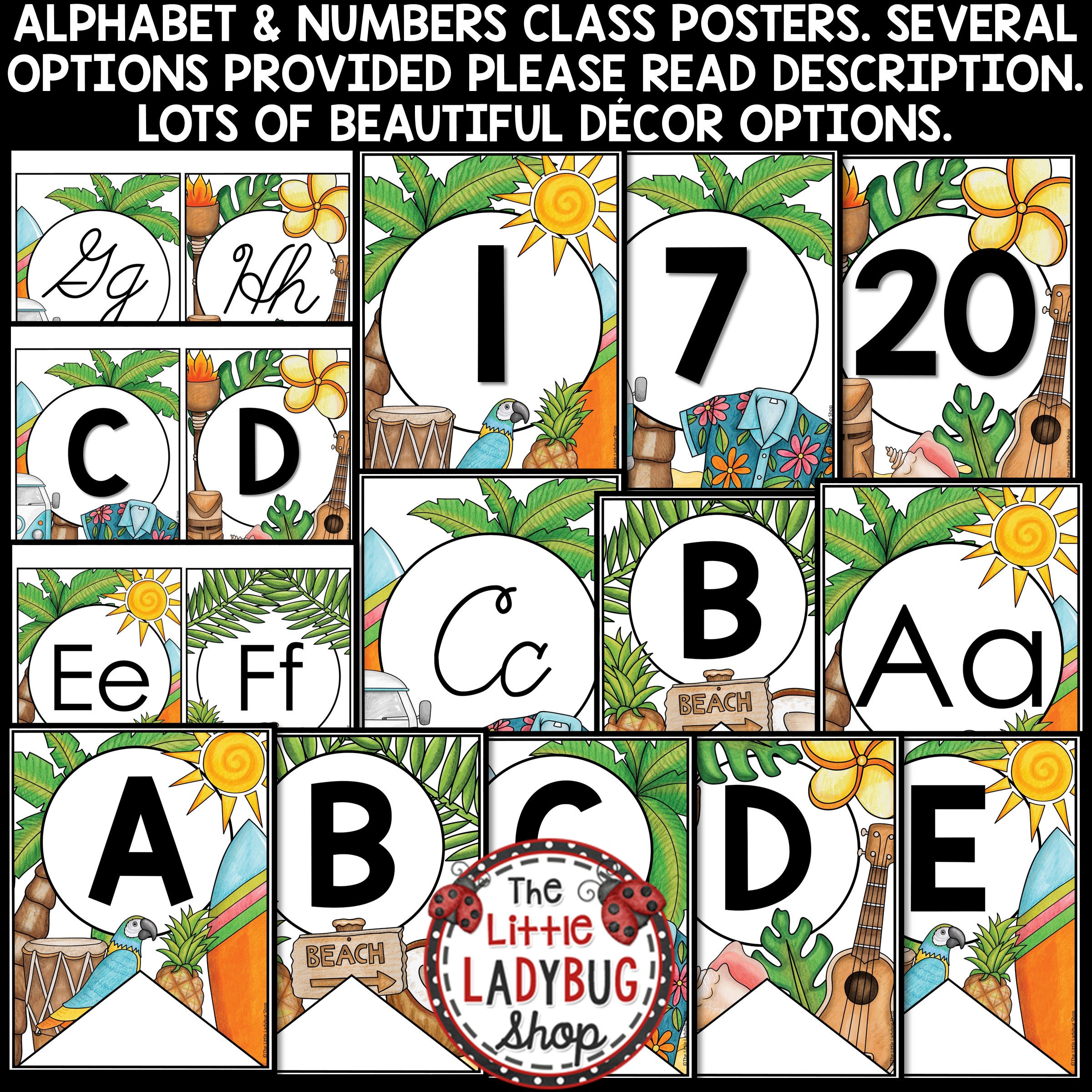 Hawaiian Tropical Beach Theme Classroom Décor Ocean Paradise - Image 10
