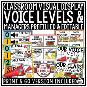 Voice Volume Level Visuals Charts Posters Student Classroom Jobs