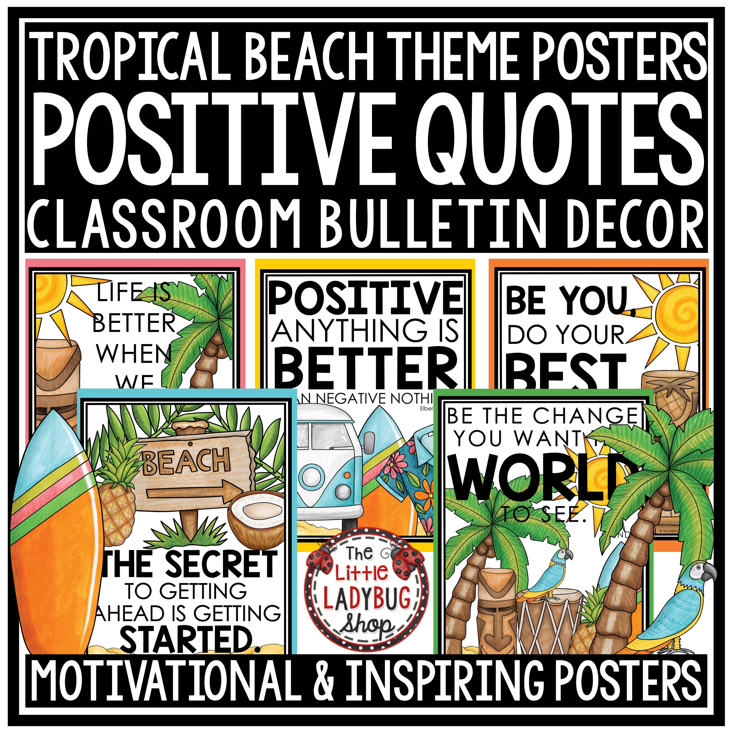 Hawaiian Tropical Beach Theme Classroom Décor Ocean Paradise - Image 6