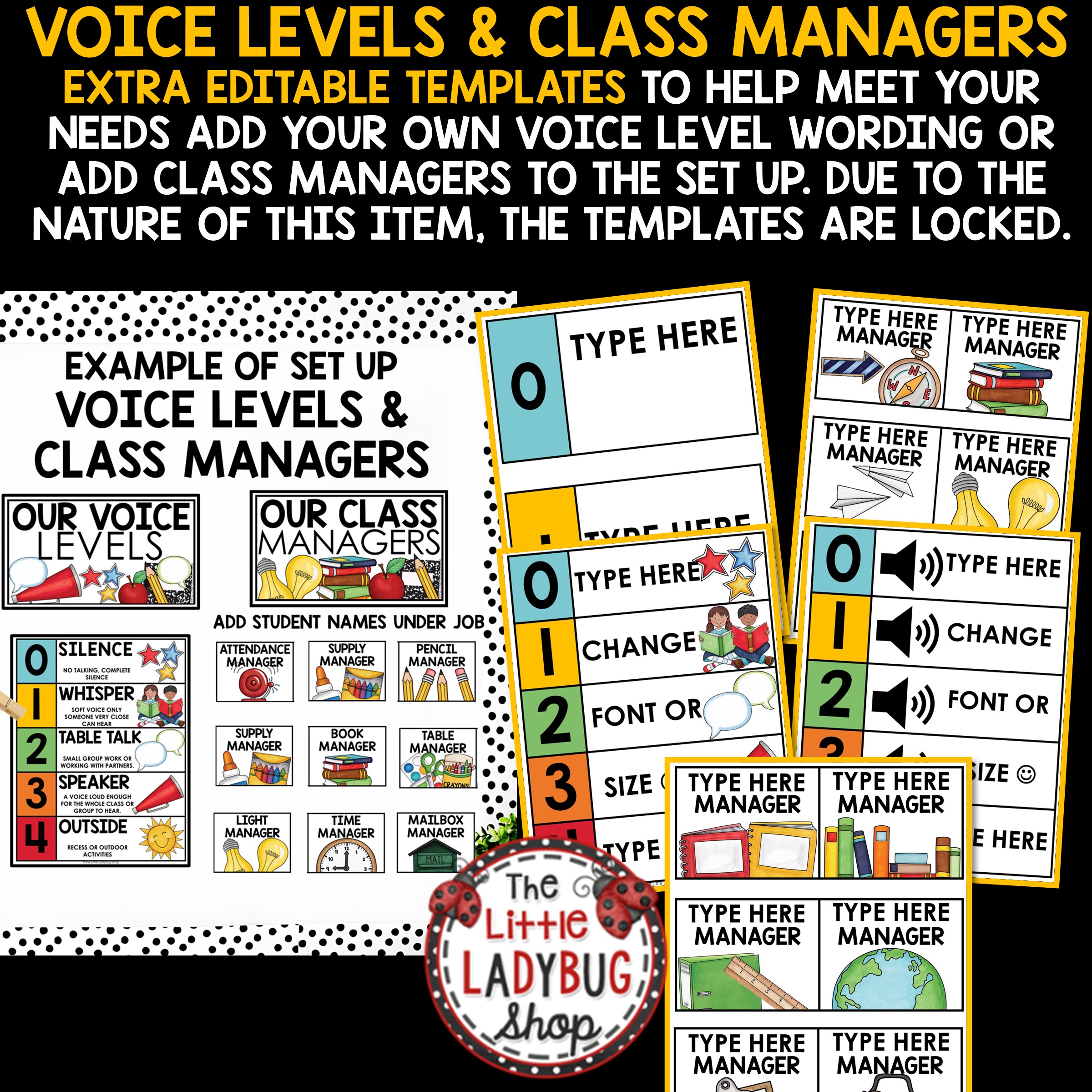 Voice Volume Level Visuals Charts Posters Student Classroom Jobs - Image 7