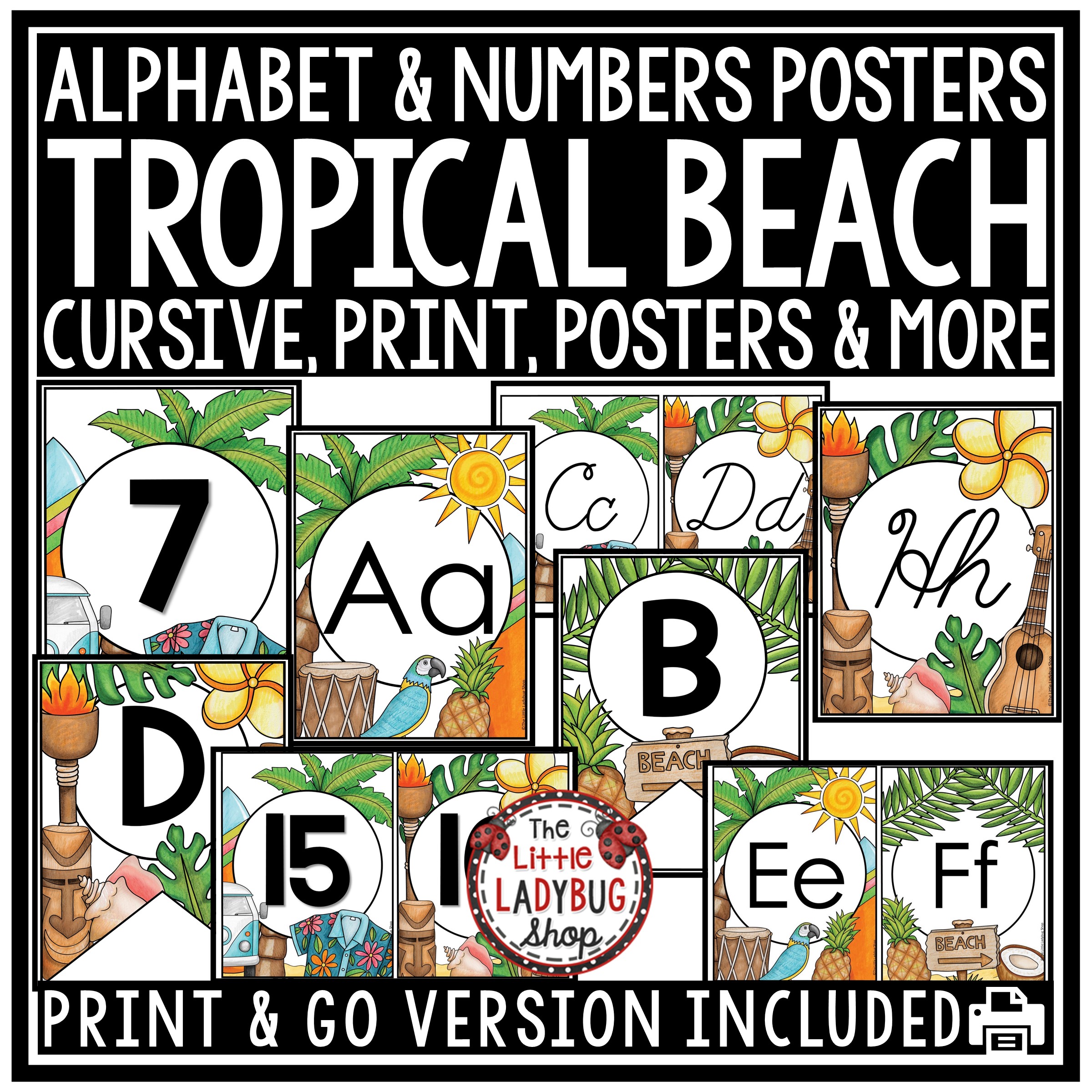 Hawaiian Tropical Beach Theme Classroom Décor Ocean Paradise - Image 9