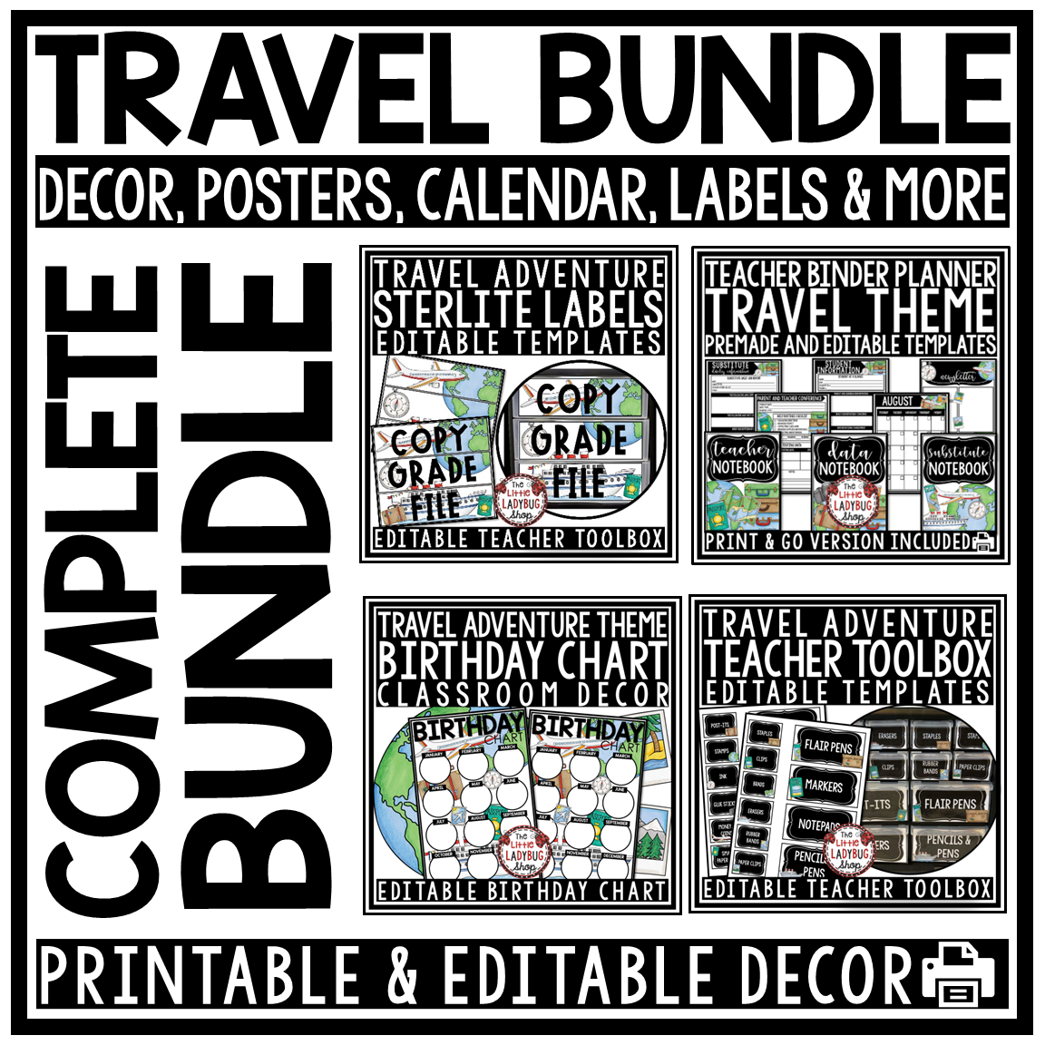 Adventure Around the World Travel Theme Classroom Décor Bundle - Image 2