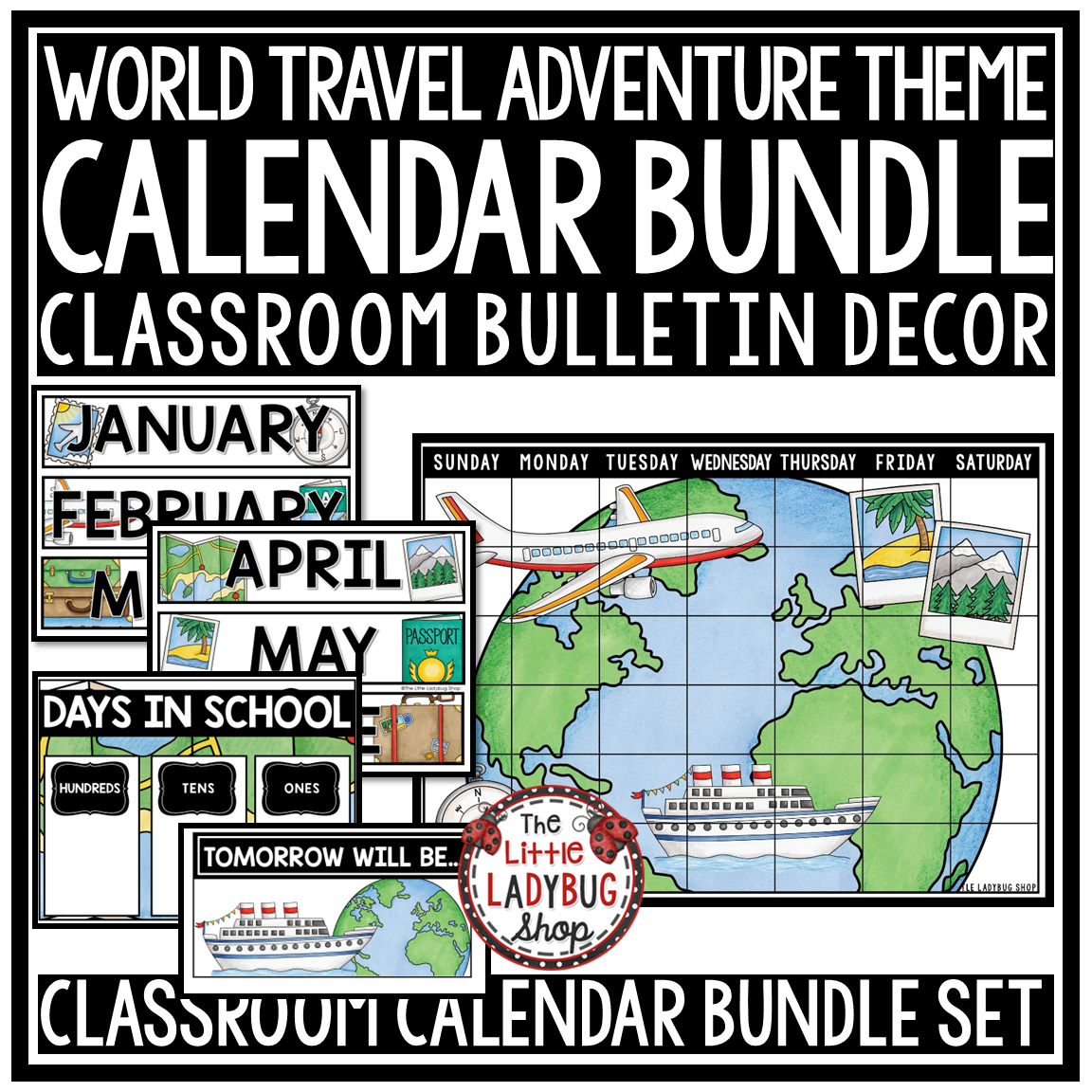 Adventure Around the World Travel Theme Classroom Décor Bundle - Image 17