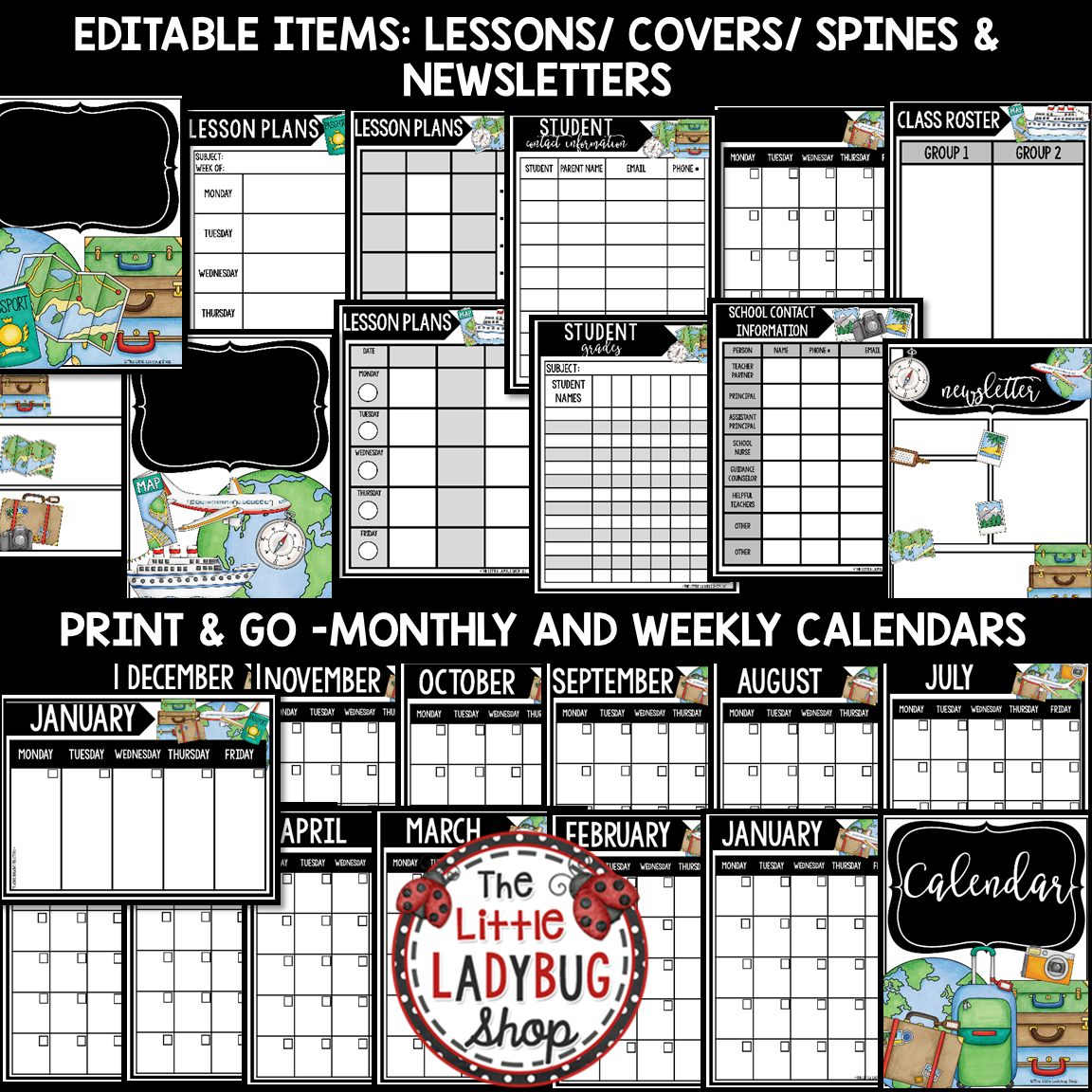 Adventure Around the World Travel Theme Classroom Décor Bundle - Image 22