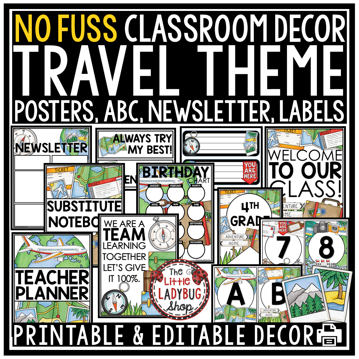Adventure Around the World Travel Theme Classroom Décor Bundle - Image 3