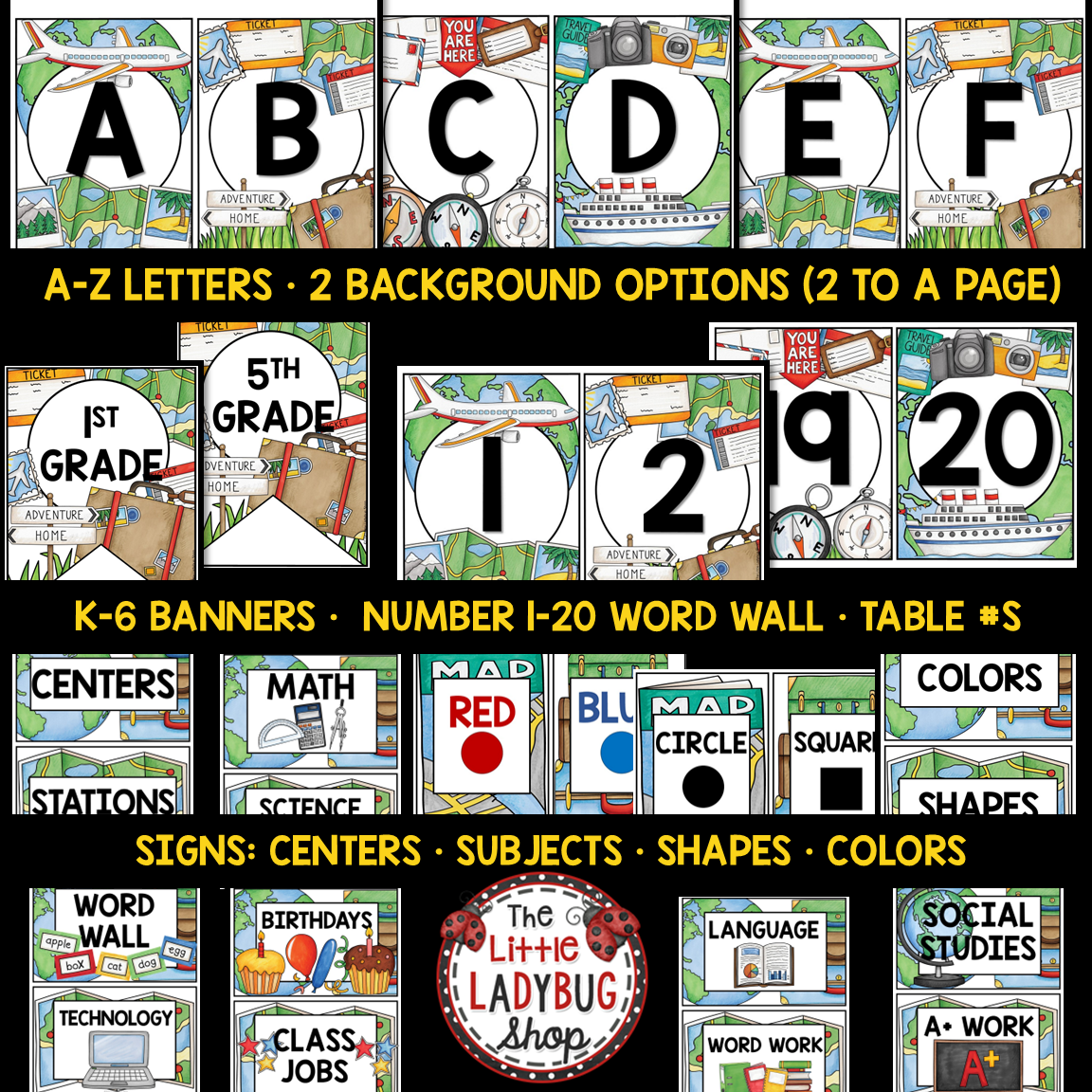 Adventure Around the World Travel Theme Classroom Décor Bundle - Image 6
