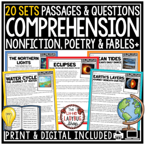 Nonfiction Science Reading Comprehension Passages 3rd 4th Grade