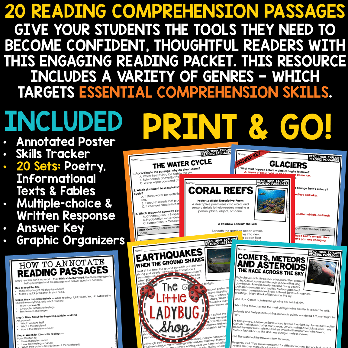 Nonfiction Science Reading Comprehension Passages 3rd 4th Grade
