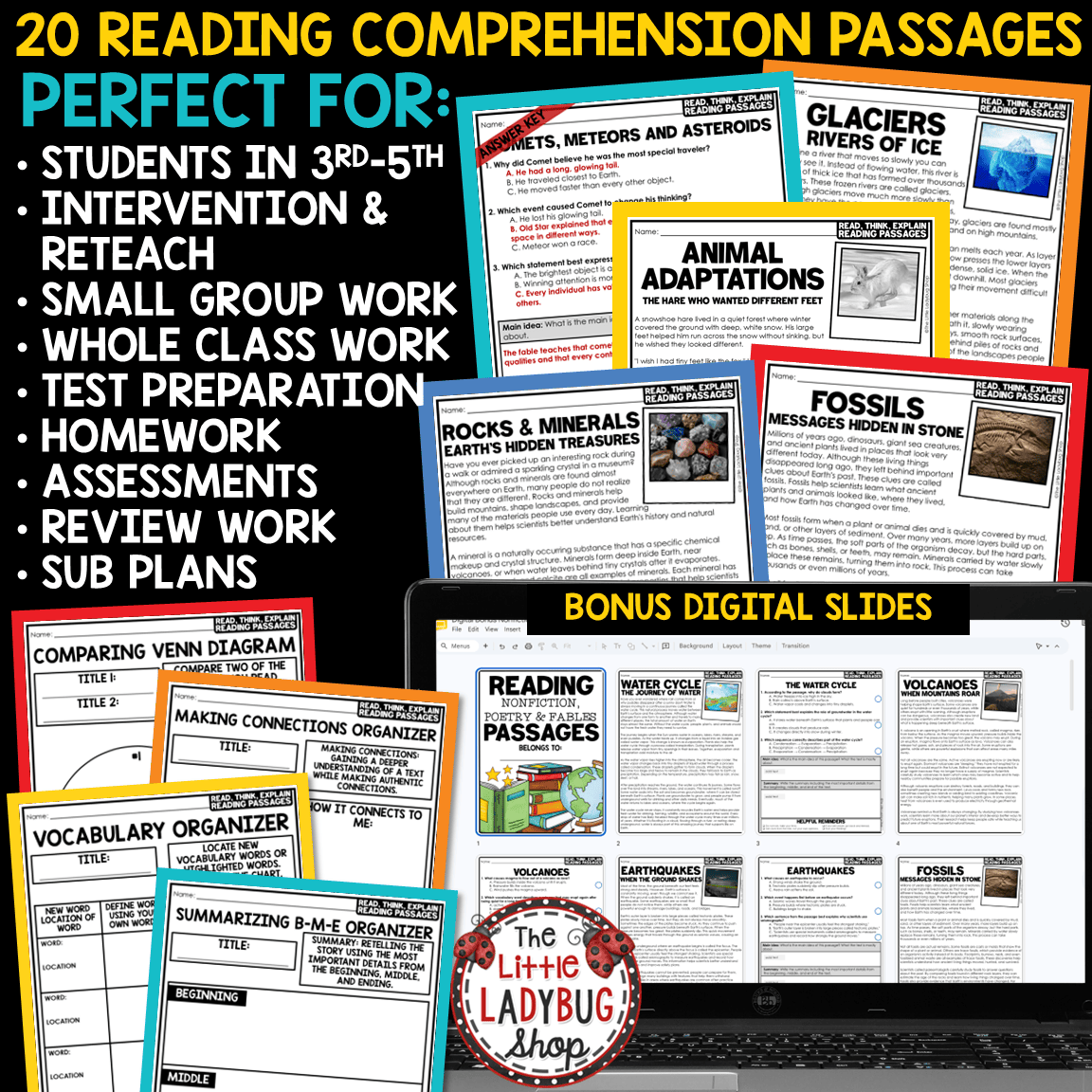 Nonfiction Science Reading Comprehension Passages 3rd 4th Grade