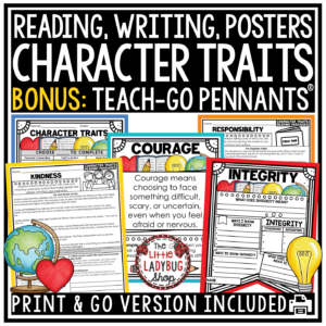 Character Traits Worksheets Reading Passages Bulletin Board