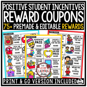 Class Reward Coupons Classroom Economy Management Reward System