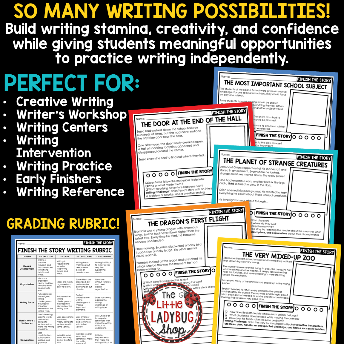 Finish the Story Writing Prompts Narrative Procedural Opinion Writing