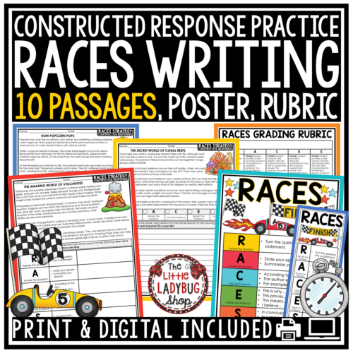Writing Strategy Practice RACES Graphic Organizers Printable Posters