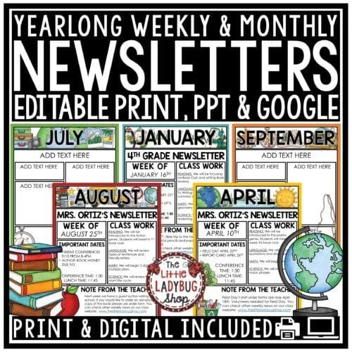 Weekly Classroom Newsletter Template