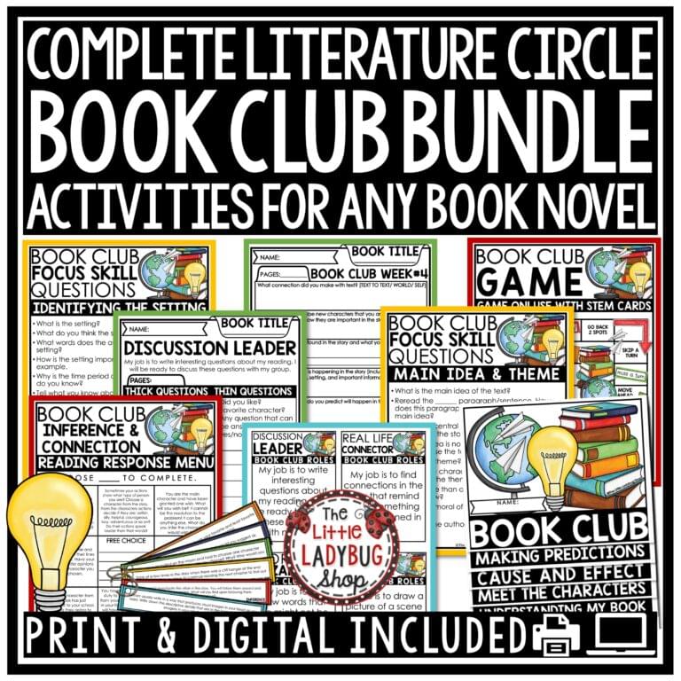 Book Club Activities: Literature Circles for any Book, Reading Response Sheets