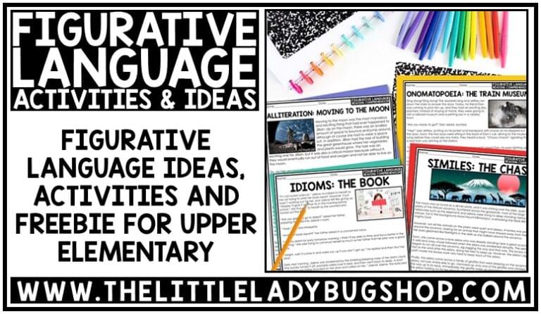Figurative Language Activities for Upper Elementary Students 3rd 4th Grade