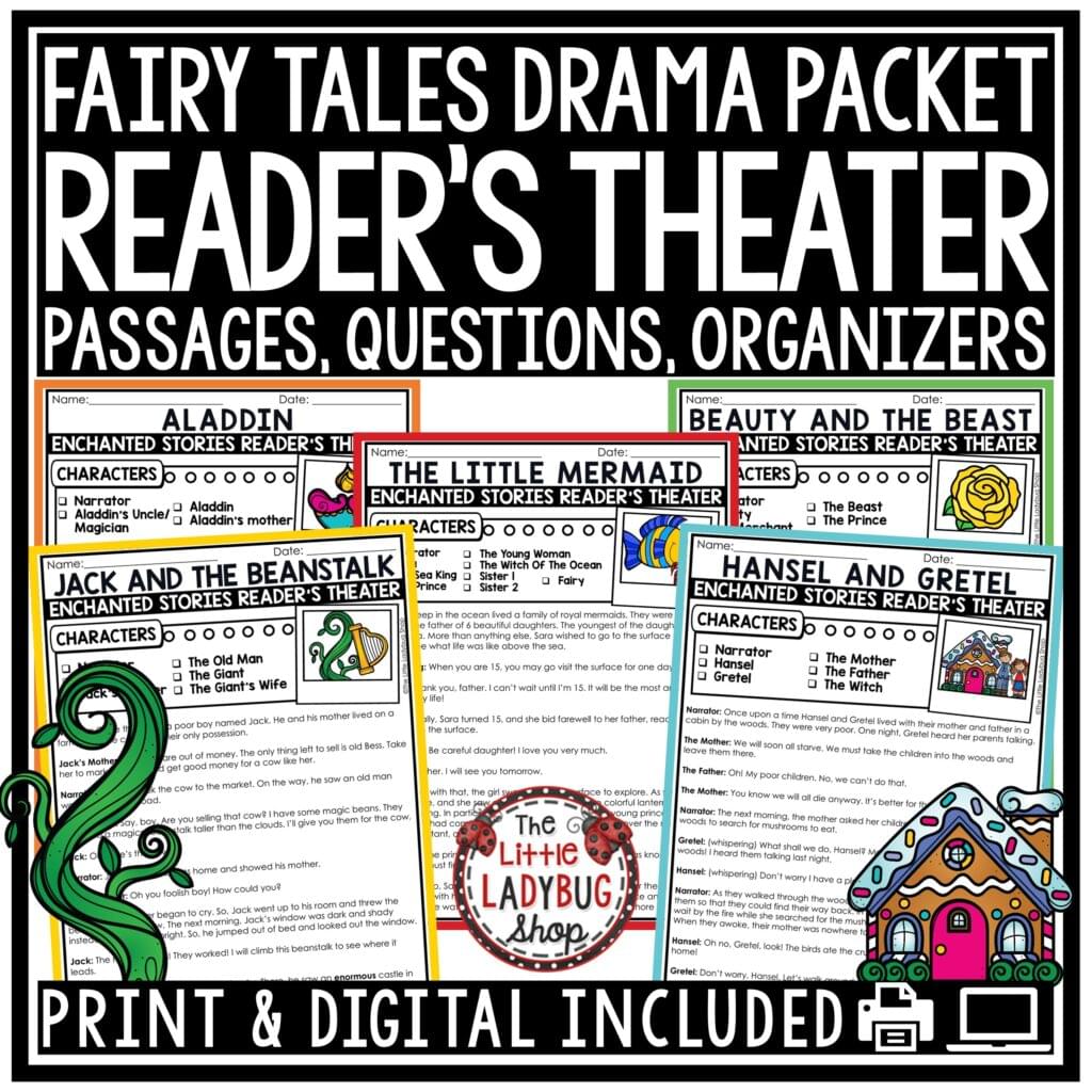 Drama Reader's Theater Scripts Fairy Tales Reading 3rd 4th Grade