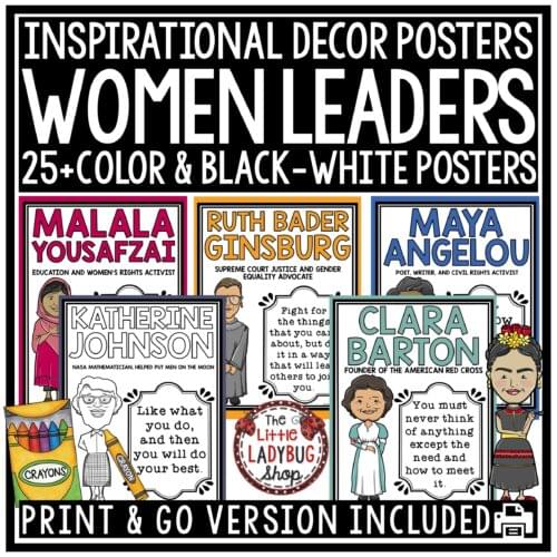 Women's History Month Posters Bulletin Board Coloring Pages