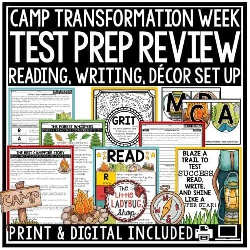 Camp Theme Reading Test Prep RACES Citing Text Evidence